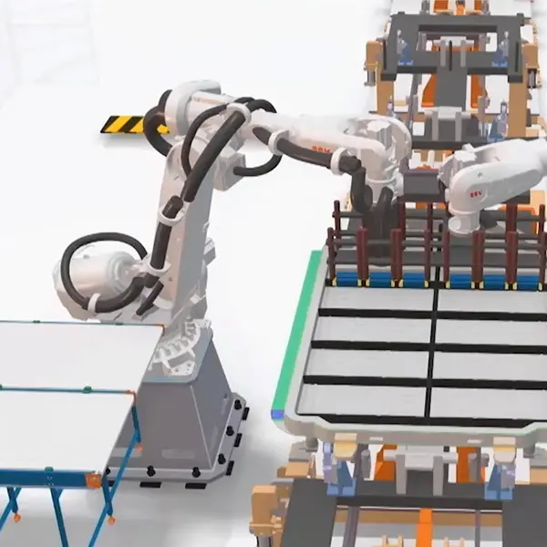 Delmia software is used to replicate shop floor environments with robotic arms.